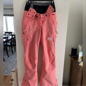 Picture Organic Woman’s Snow Ski Pants Coral Pink Small